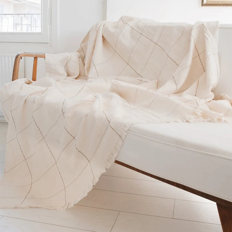 NURALIFE | Linen/Cotton Coverlet Blanket