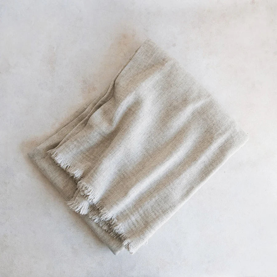 NURALIFE | Wool Blend Throw - Natural