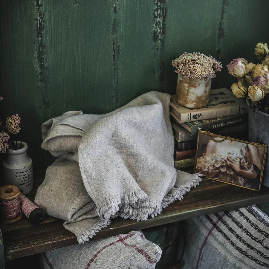 NURALIFE | Wool Blend Throw - Natural